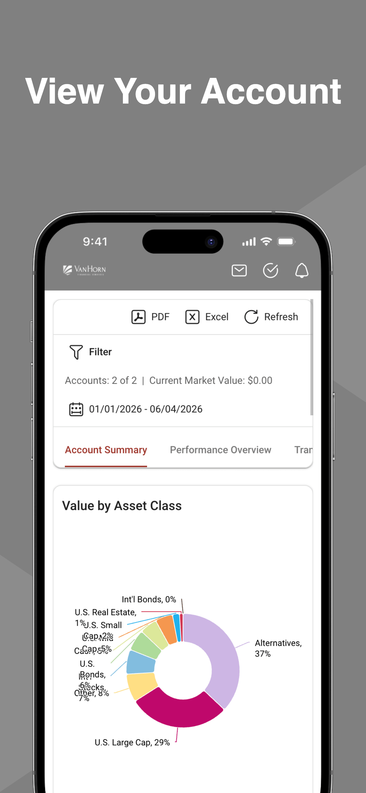 Van Horn Wealth Portal screenshot 2