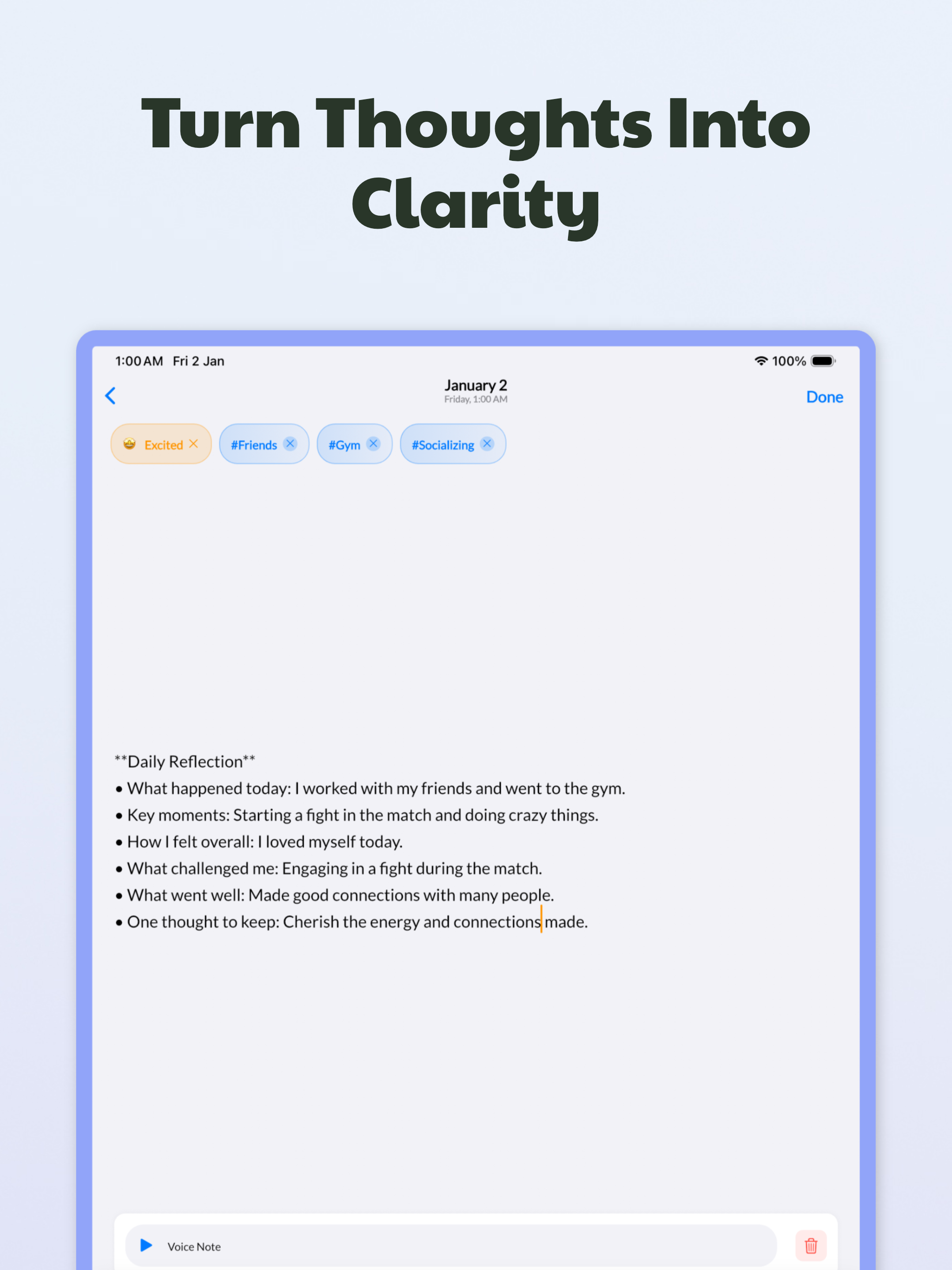AI Journal & Mood Tracker