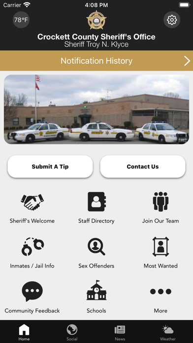 Crockett County Sheriff Screenshot