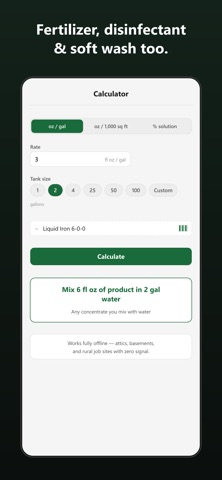 Spray Mix & Tank Calculator screenshot