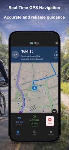 BikeGPS – GPS Vélo Navigation iPhone screenshot