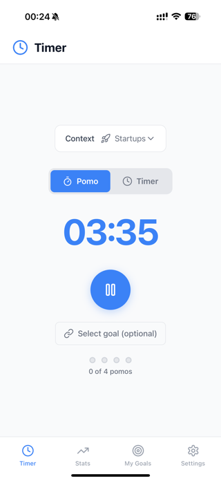 PomoTrack Focus & Productivity Screenshot 1 of 8