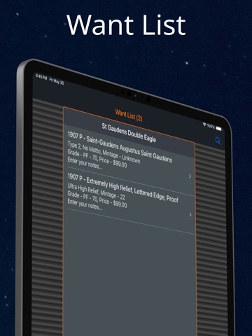 Saint Gaudens Double Eagle iPad screenshot