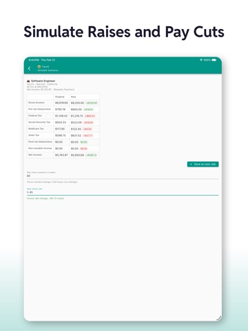Paycheck Calculator US - Pay44 iPad screenshot