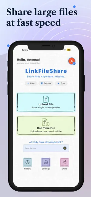 Link File Share: Send via link screenshot 3