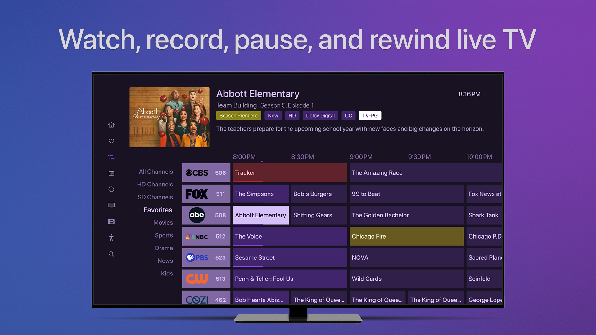 Channels: Whole Home DVR