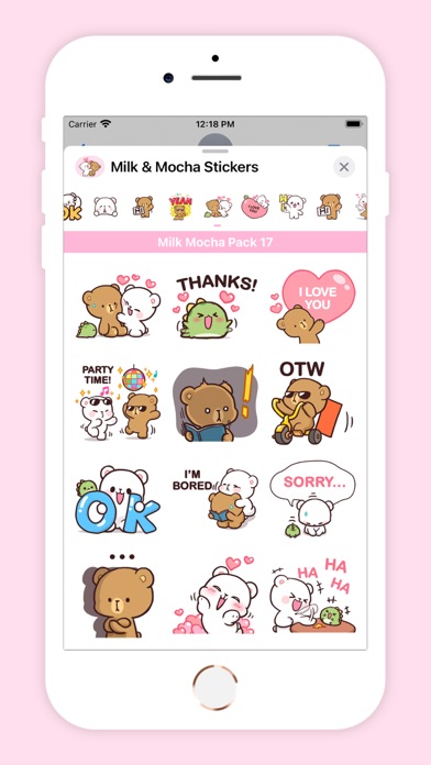 Milk Mocha Animated Stickers Screenshot