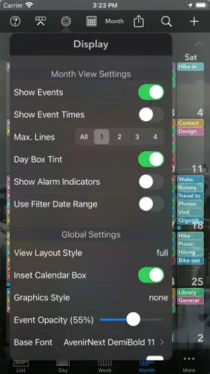 Скриншот Perspectiva: Calendars, Charts на iPhone 6