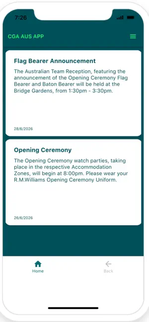 CGA AUS APP iPhone screenshot 3