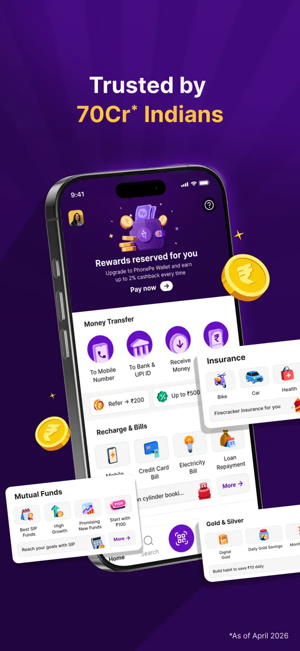 Screenshot #1 pour PhonePe: Secure Payments App