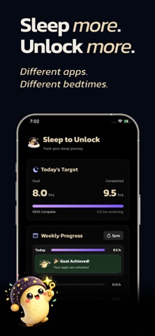 Sleep To Unlock Screen Time iPhone screenshot