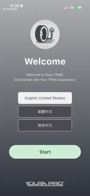Dura TPMS screenshot 1