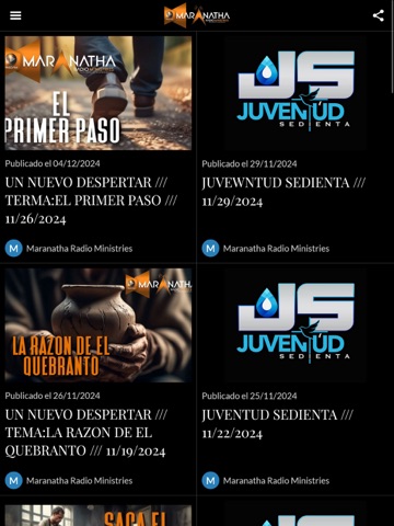 Maranatha Radio iPad screenshot