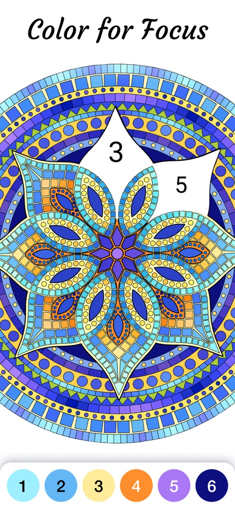 Zen Color - Color By Number - Mandalas for Focus
