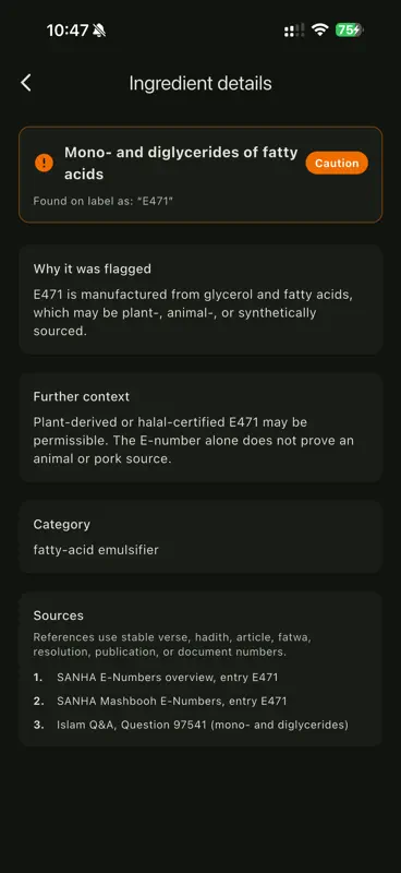 Halal Scanner Pro screenshot 5 of 8