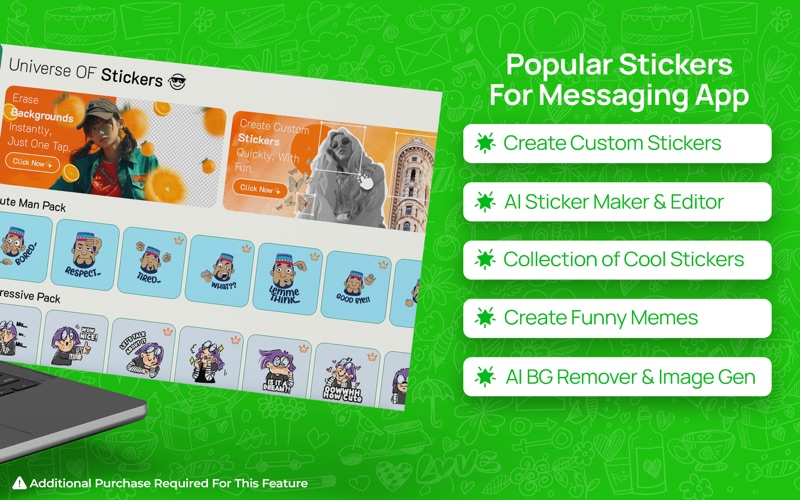 WA Sticker Maker & Memes Gen iPhone screenshot