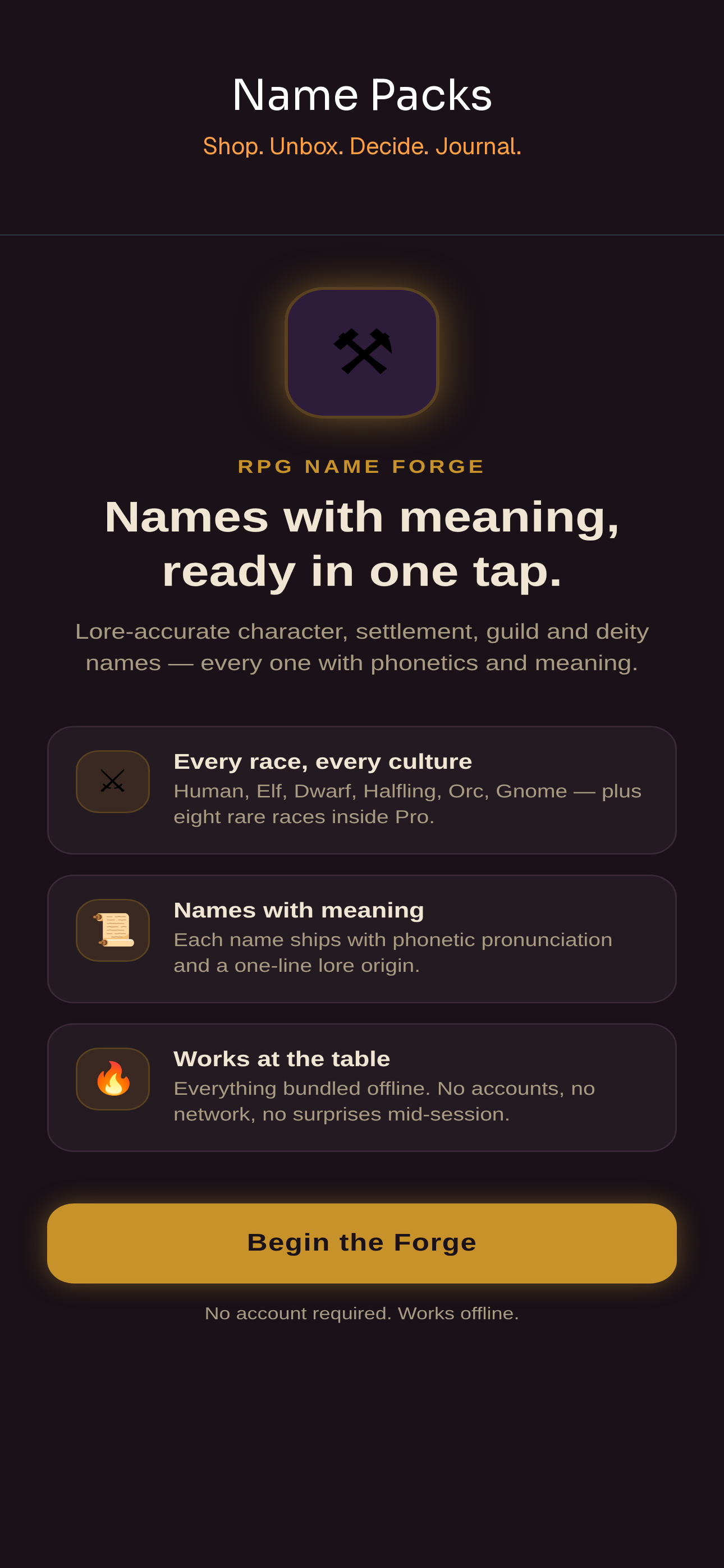 RPG Name Forge: for D&D screenshot 3