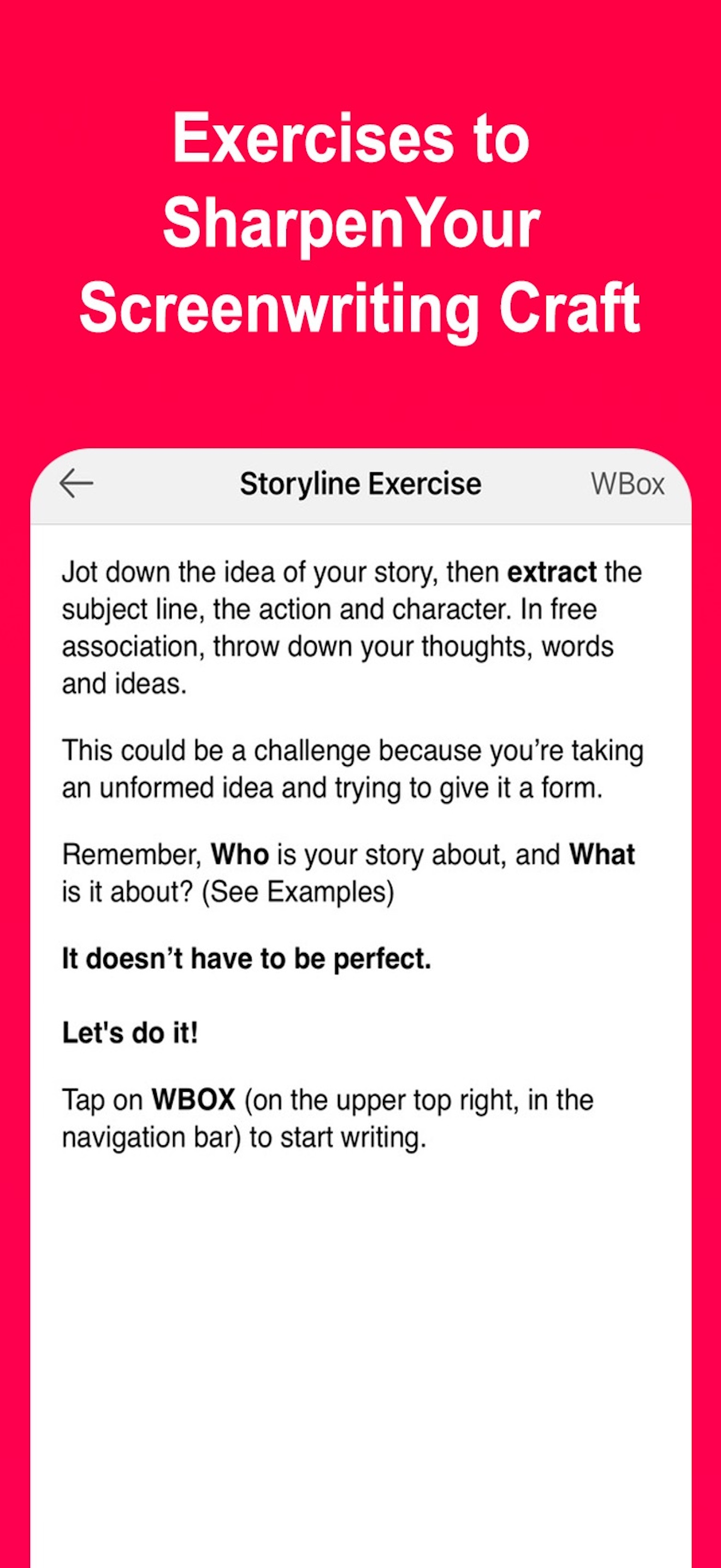 Screenplay Development Wrkshop screenshot 6