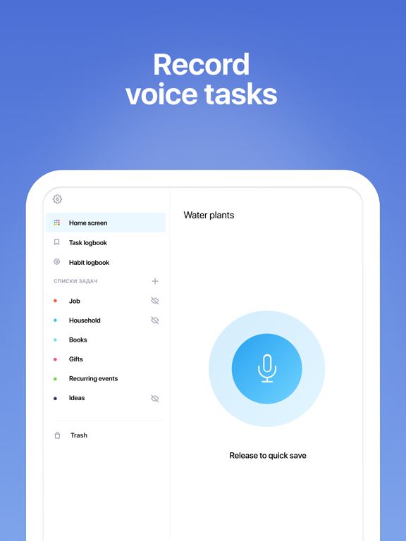 Tappsk: ToDo & Habit Tracker iPad screenshot 5 - Productivity app