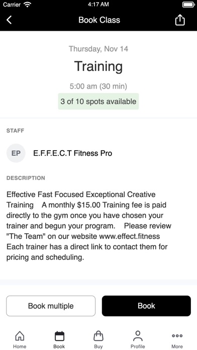 Effect Fitness Atlanta Screenshot