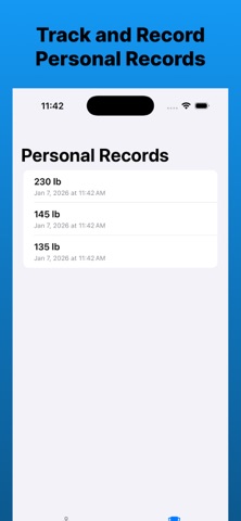 Barbell Weight Calculator + PR iPhone screenshot