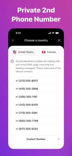 Second Number: 2nd Line Phone screenshot 1