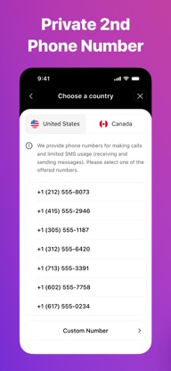 Second Number: 2nd Line Phone screenshot 1