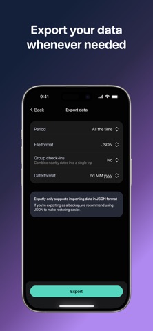 Expatly – Days Abroad Tracker iPhone screenshot
