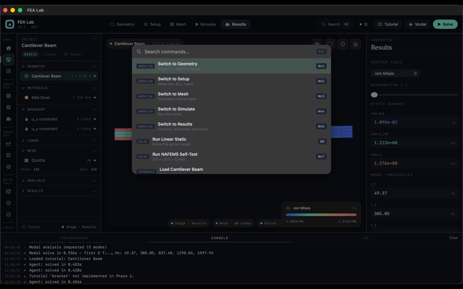 #7. FEA Lab (macOS) By: Prabaharan Manoharan