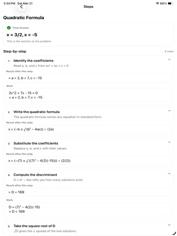 MakesSense: Math Solver iPad screenshot