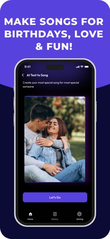 AI Text To Song Generator iPhone screenshot