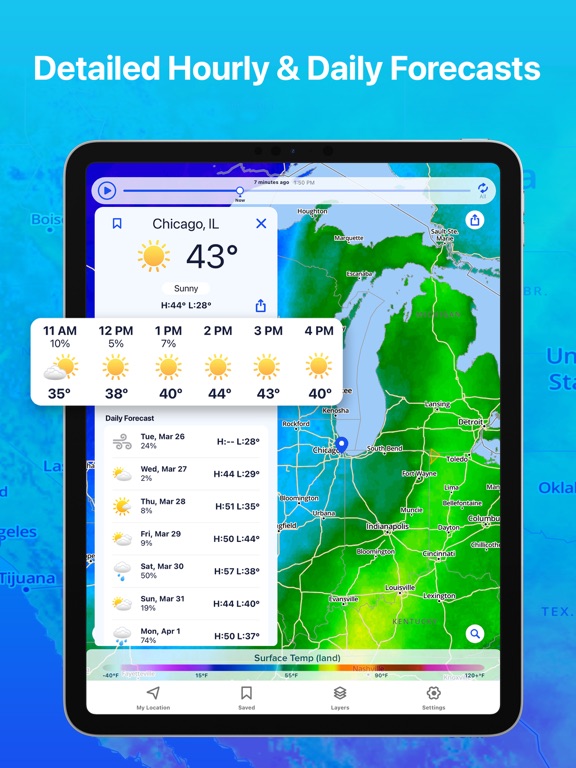 Screenshot #6 pour Weather Hi-Def Radar Forecast