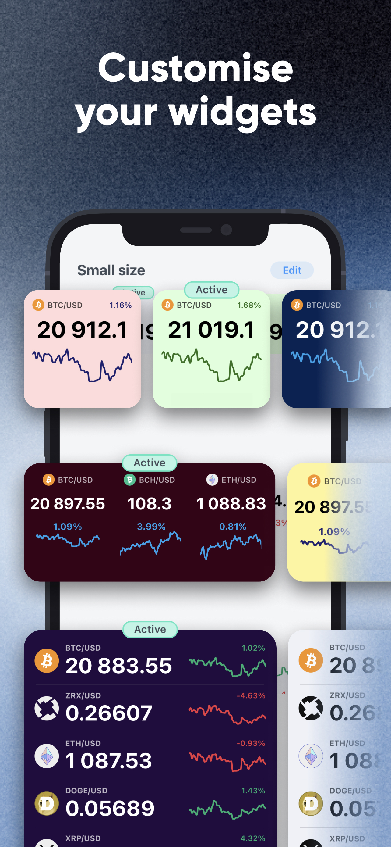 Bitcoin & Crypto Price Widget