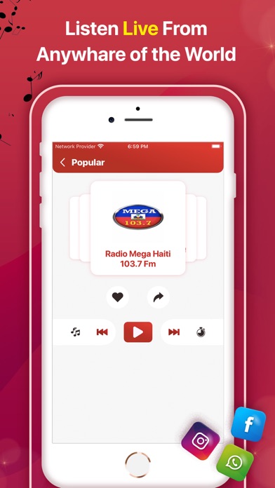 Haiti Radio Stations Live iPhone screenshot 2 - Music app