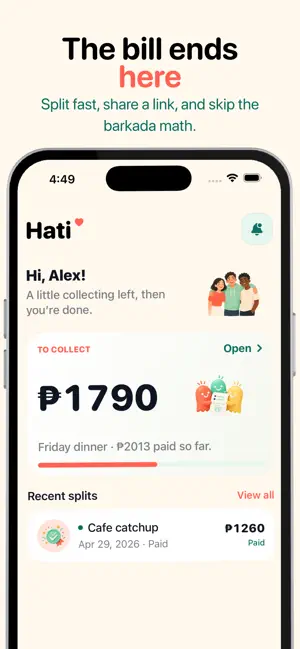 Hati - Split Bills Fast screenshot 1
