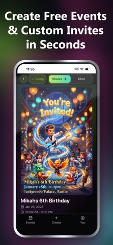 Yolo Motion: Party Invitations screenshot