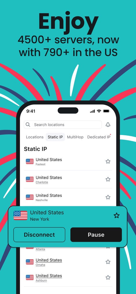 Surfshark VPN: Fast VPN App - Rete globale estesa