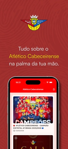 Atlético Cabeceirense App iPhone screenshot