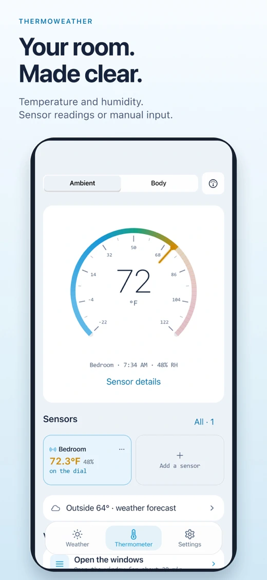 Indoor Thermometer & Weather screenshot 1