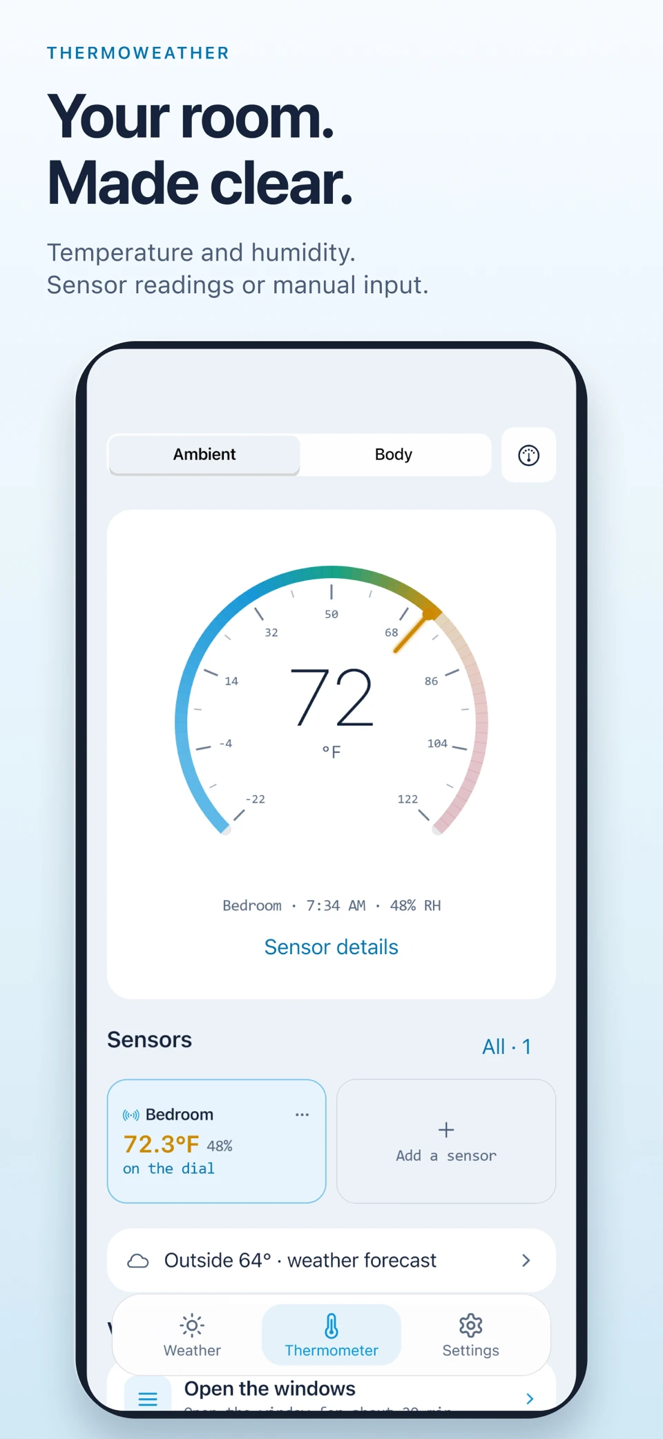 Indoor Thermometer & Weather screenshot