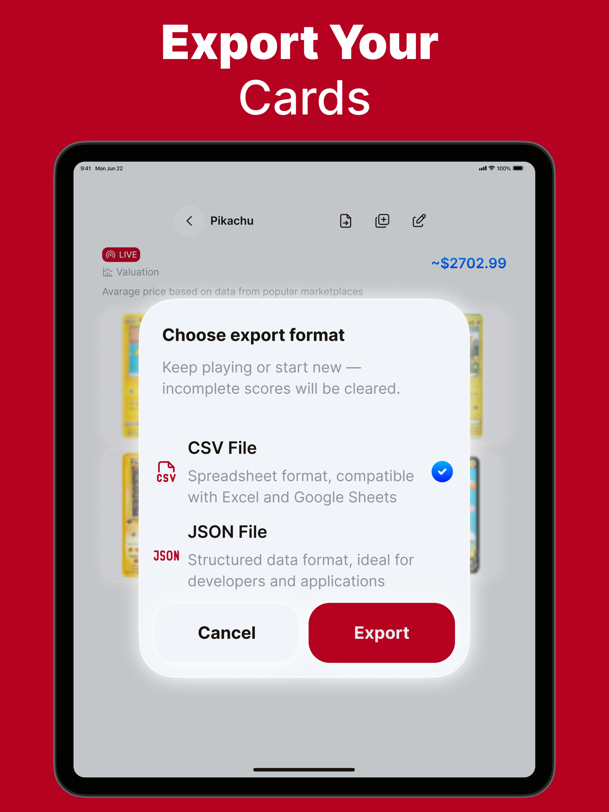 TCG Card Value Scanner - DEX