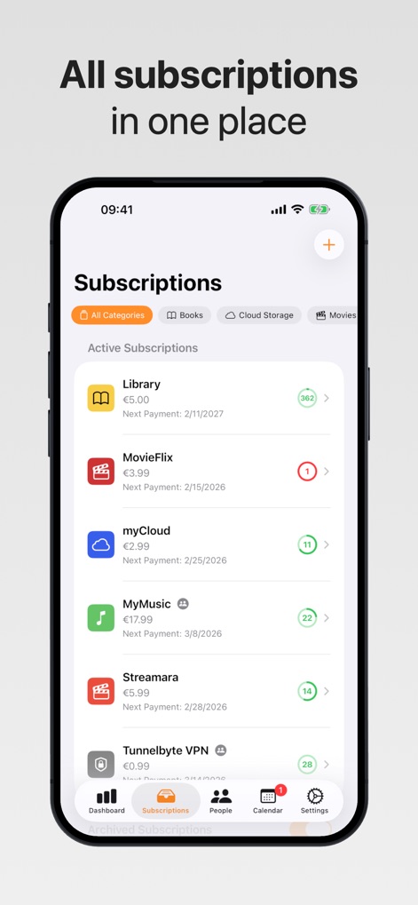 Split subscriptions - Shaggle - App de Finanzas | MWM