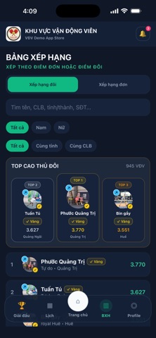 Sao Đỏ Pickleball iPhone screenshot 3