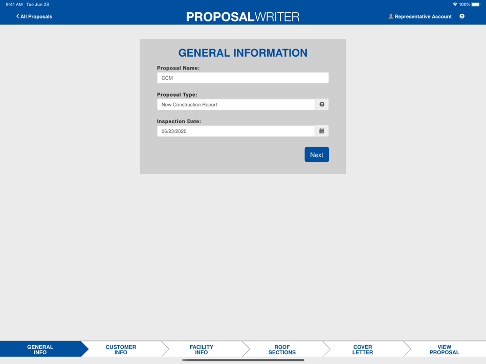 #2. Proposal Writer 4 (iOS) Podle: Carlisle Construction Materials Incorporated