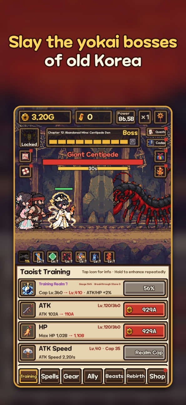 Joseon Exorcist: Idle RPG iOS Mod IPA screenshot 2 - iOS game interface