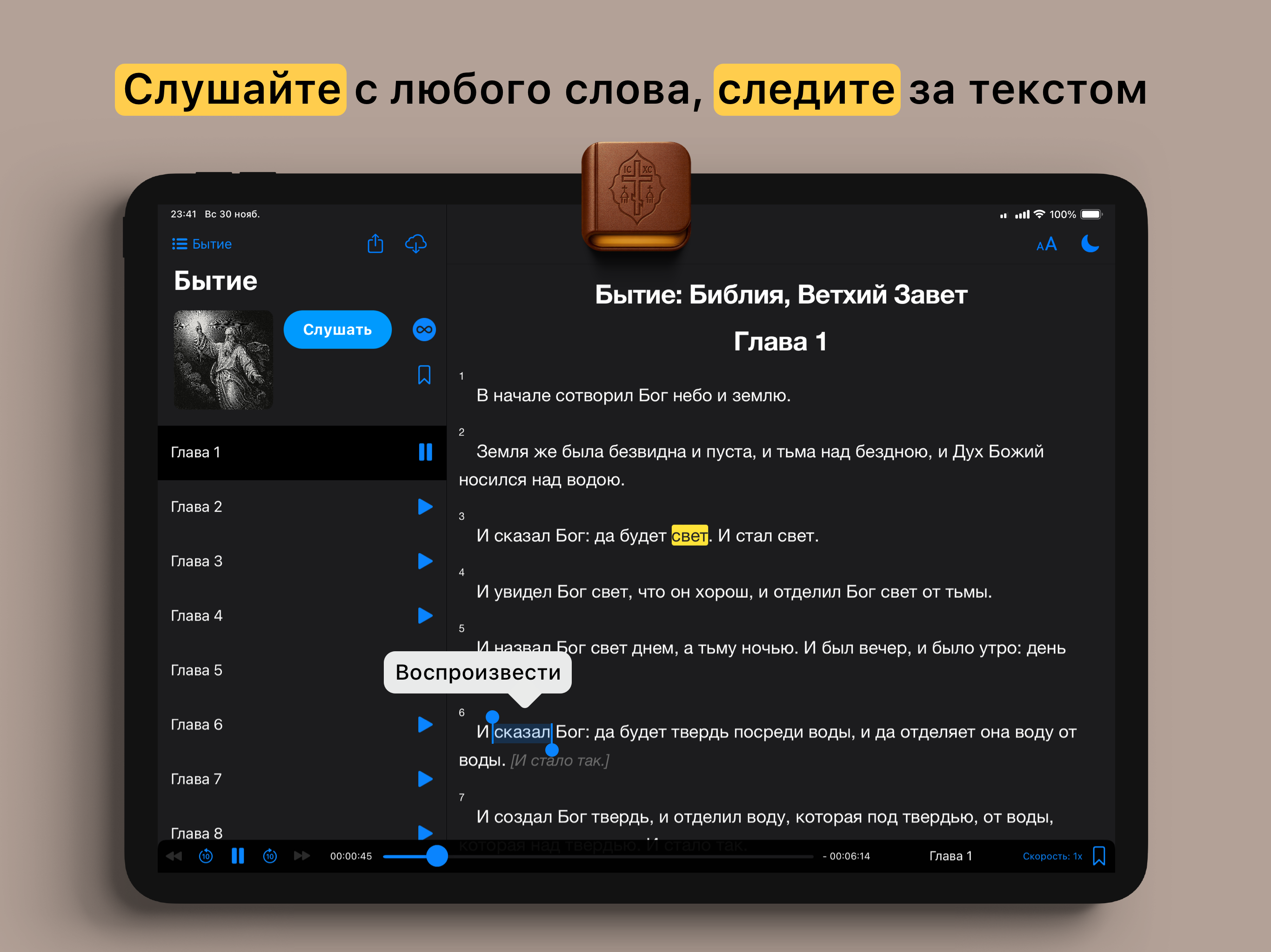 Bible: Listen & Read (Russian) screenshot 7