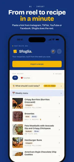 Sfoglia: Recipes from Reels screenshot 1