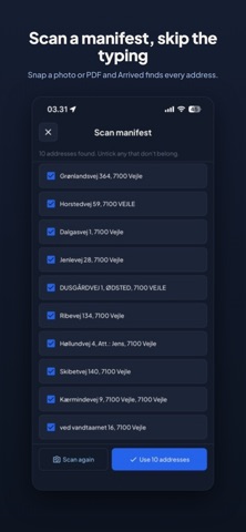 Arrived: Route planner screenshot