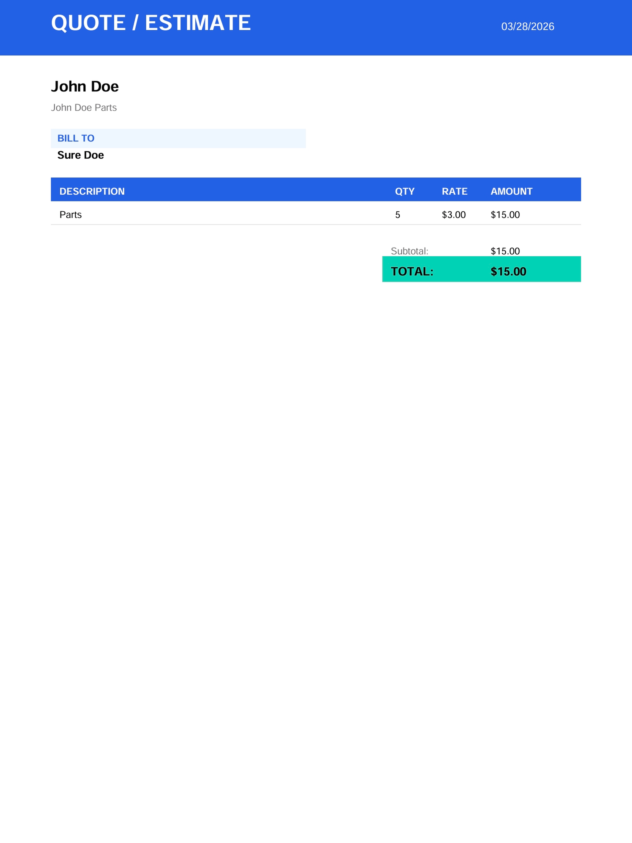 Instant Quote Maker