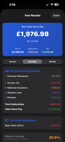 Salary Cal iPhone screenshot